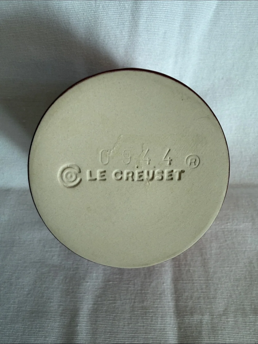 Le Creuset Red Cerise Small Glazed Stoneware Jar / Canister with Lid